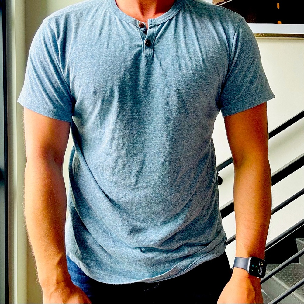 KATIN Button Up Tee - Blue